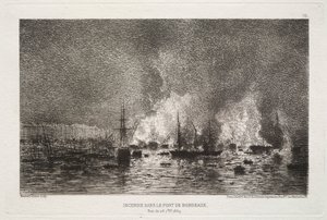 Brand in de haven van Bordeaux, 1869