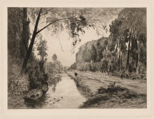 Het kanaal bij Pont-Saint-Maxence door Maxime Lalanne