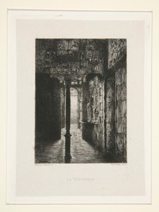 Le Vestibule, pl. 3 uit de suite Chez Victor Hugo door Maxime Lalanne
