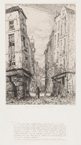 Rue des Marmousets (Oud Parijs) door Maxime Lalanne