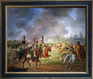 Gevecht van het 5e regiment jagers te paard door Maximilian Joseph de Schauenburg