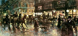 De Ringstrasse bij nacht, Wenen door Maximilian Lenz
