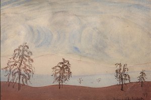Landschap met bomen, 1917