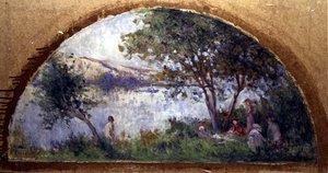 Bij het meer door Maximilien Luce