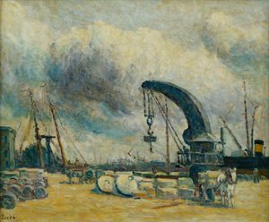 De Haven, Kade in Schiedam, 1907