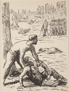 Negen ongetitelde prenten van politieke onderwerpen door Maximilien Luce