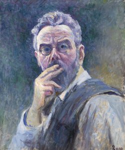 Zelfportret met sigaret, ca. 1905 door Maximilien Luce