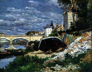 De oevers van de rivier door Maximilien Luce