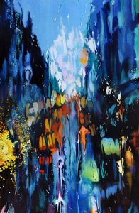 Abstract: Stadslichten door Maxine Shore
