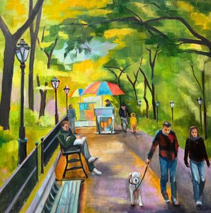 Wandeling door het stadspark