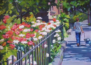 Wandeling door de zonnige tuin door Maxine Shore
