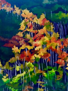 Levendig herfstbos door Maxine Shore