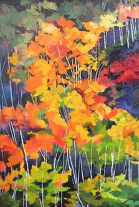 Levendig herfstbos door Maxine Shore