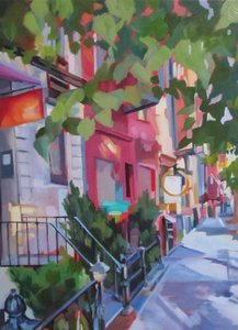 Levendige stadsstraat door Maxine Shore