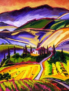 De levendige Toscaanse heuvels