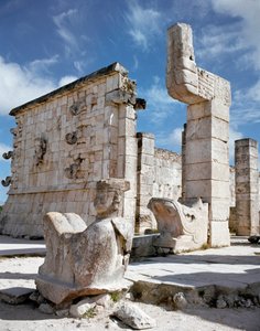 Ingang van de tempel van de krijgers, 750-1200 door Mayan