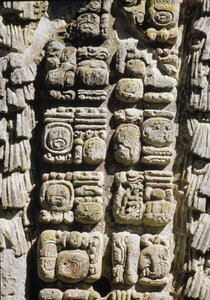 Stele A, Plaza de Ceremonias, 731 na Christus