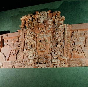Architecturaal masker, Campeche, Yucatán-schiereiland, Mexico