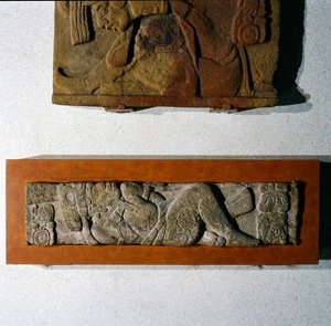 Latei 27 van Tonina, Chiapas, Mexico, Late Klassieke Periode (600-900 AD)
