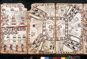 Maya-beschaving: Codex Tro-Cortesiano, midden 15e eeuw door Mayan Mayan