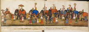Processioneel panorama, illustratie uit 