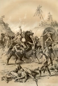 Goud escorte aangevallen door struikrovers, Australië, 1879
