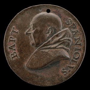 Battista Spagnoli van Mantua, 1447-1516, Karmelieten dichter [voorzijde], ca. 1513 door Mea