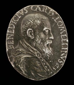 Benedetto Lomellini van Genua, 1517-1579, Kardinaal 1565 [voorzijde] door Medallist T.R.