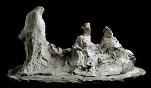 Gesprek in een tuin door Medardo Rosso
