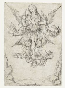 De elevatie van de H. Maria Magdalena met vijf engelen