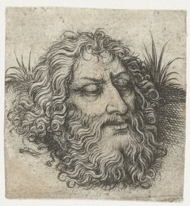 Het hoofd van Johannes de Doper of van Goliath door Meester van het Amsterdamse Kabinet