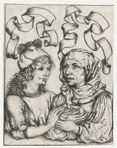 Jongeman en oude vrouw