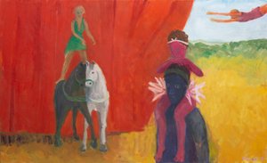 Drie, twee, een, 2019 (olieverf op doek)