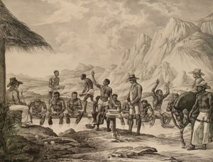 Het wassen van diamanten, Curralinho, 1823-1831 door Meier