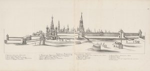 Moskou Kremlin gezien vanuit het oosten, 1661-1662 door Meierberg