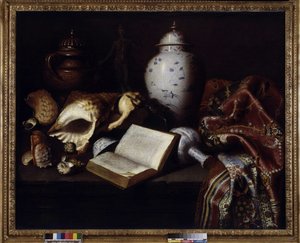 Chinese vazen, schelpen, antieke bronzen, boeken en tapijten