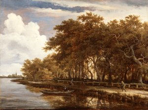 Uitzicht Langs de Amstel door Meindert Hobbema