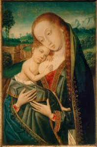 Madonna met kind door Meister der Magdalenenlegende