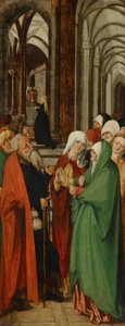 Opdracht van Maria in de Tempel door Meister der Oberfalkensteiner Altarflügel