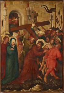 Kruisdraging van Christus door Meister der St. Lambrechter Votivtafel
