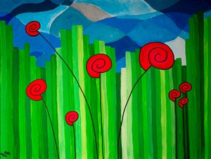 Bloemenstokken door Melanie Hermine Lichterfeld