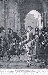Generaal Daumesnil in Vincennes, 1815, illustratie uit 