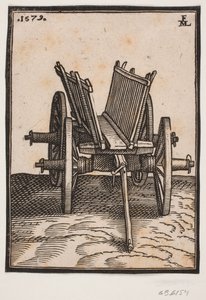 Een Tataarse boerderijwagen door Melchior Lorck
