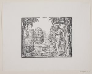 Johannes de Doper in de Woestijn door Melchior Lorck
