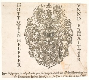 Wapen van Melchior Lorck door Melchior Lorck