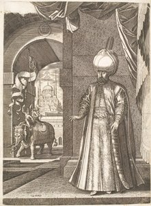 Portret van Sultan Suleiman de Magnifieke (staand)