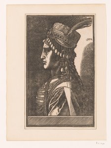 Portret van een onbekende vrouw van een sultan door Melchior Lorck