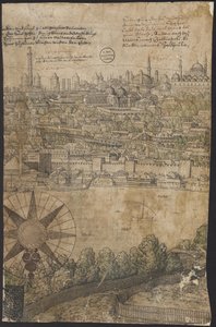 Uitzicht op Constantinopel, Blad 12, Melchior Lorck, 1559