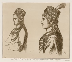 Zestiende-eeuwse sultans van Turkije door Melchior Lorck