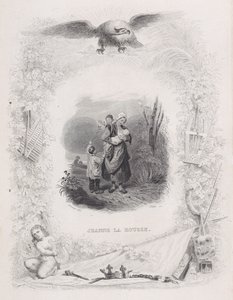 Jeanne de roodharige, uit De liederen van Béranger, 1829 door Melchior Peronard